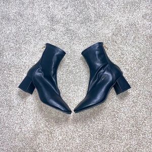 Black Ankle Heel Boots